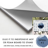 Poster Panneau de la carte d'assise bleu et blanc