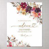 Poster Panneau de la carte de conseil de Fête des mariées (Devant)