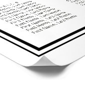 Poster Panneau de la carte de mariage simple et élégante (Coin)