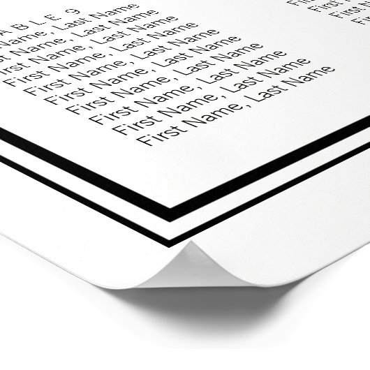 Poster Panneau de la carte de mariage simple et élégante (Coin)