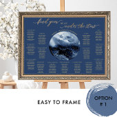 Poster Panneau de la carte de siège Marine, Gold Watercol