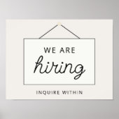 Poster Panneau de la fenêtre de location, Beige minimal (Devant)