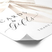 Poster Panneau de la Fête des mariées Bow blanche Cartes  (Coin)