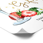 Poster Panneau de la Fête des mariées Champagne & Fraises (Coin)