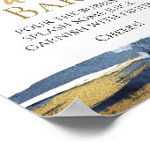 Poster Panneau de la Fête des mariées dorée Abstraite Mim (Coin)