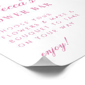 Poster Panneau de la Fête des mariées Florale Garden Tea  (Coin)