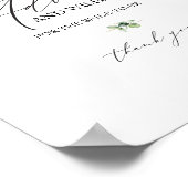 Poster Panneau de la Fête des mariées Gold Greenery (Coin)