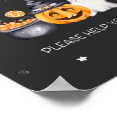 Poster Panneau de la fête d'Halloween Éffrayant Anniversa (Coin)