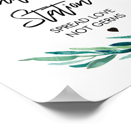 Poster Panneau de la gare de Sanitizing verdure (Coin)