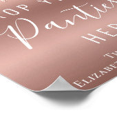 Poster Panneau de la Parties scintillant or rose (Coin)