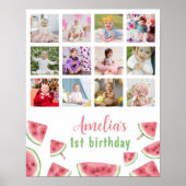 Poster Panneau de la première année photo de la pastèque (Devant)