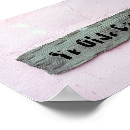 Poster Panneau de la prison Ye Olde, Green Turtle Cay, Ba (Coin)