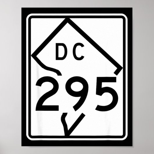 Poster Panneau de la route 295 du district de Columbia DC (Devant)