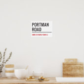 Poster Panneau de la rue Portman (Cuisine)