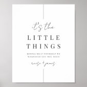 Poster Panneau de la salle de bain Mariage "Little Things (Devant)