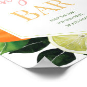 Poster Panneau de la soirée de mariage au bar à sangria (Coin)