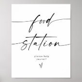 Poster Panneau de la station alimentaire Mariage minimali (Devant)