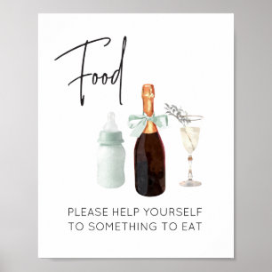 Poster Panneau de la station alimentaire pour Baby shower