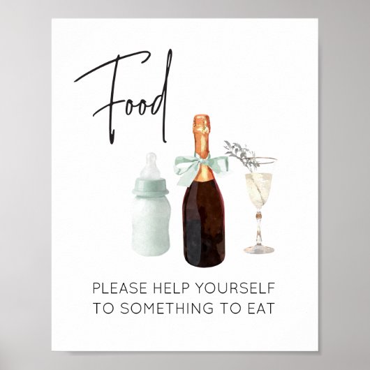 Poster Panneau de la station alimentaire pour Baby shower (Devant)