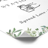 Poster Panneau de la station de désinfection Feuillage de (Coin)