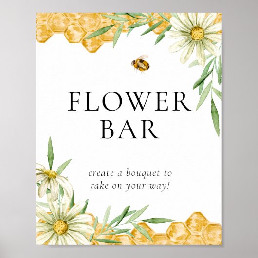 Poster Panneau de la station de fleurs de la ruche (Devant)