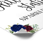 Poster panneau de la station de parties scintillant navy (Coin)