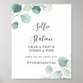 Poster Panneau de la Station de Selfie Été Vert Eucalyptu (Devant)