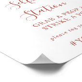 Poster Panneau de la station de Selfie Florale gracieuse  (Coin)