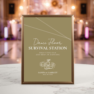 Poster Panneau de la station de survie de la piste de dan