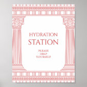 Poster Panneau de la station d'hydratation de la fête des (Devant)