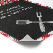 Poster Panneau de la table 5x7 Jardin barbecue Anniversai (Coin)