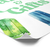 Poster Panneau de la Table Blue Green Popsicle (Coin)