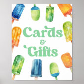 Poster Panneau de la Table Blue Green Popsicle (Devant)