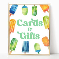 Panneau de la Table Blue Green Popsicle