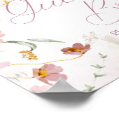 Poster Panneau de la table Blush Floral Guest Book (Coin)