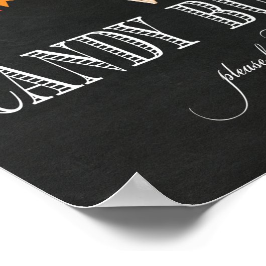 Poster Panneau de la table Buffet Candy - 8x10- Panneau d (Coin)