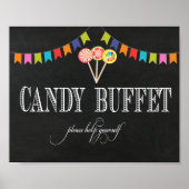 Poster Panneau de la table Buffet Candy - 8x10- Panneau d (Devant)