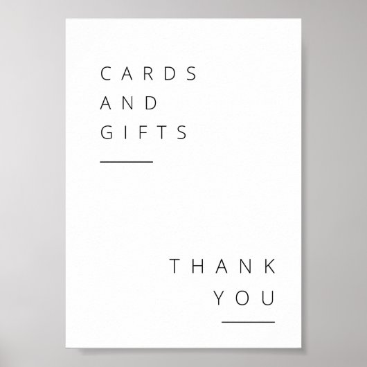 Poster Panneau de la table cadeau (Devant)