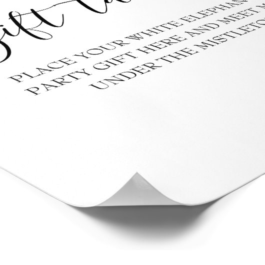 Poster Panneau de la table cadeau de Noël (Coin)