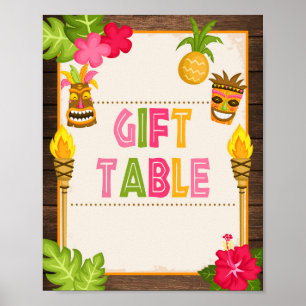 Poster Panneau de la table cadeau Luau