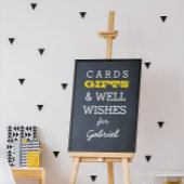 Poster Panneau de la table cadeau or Chalkboard