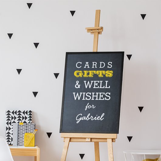 Poster Panneau de la table cadeau or Chalkboard
