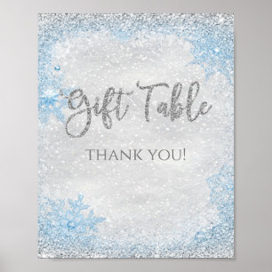 Poster Panneau de la table cadeau Winter Wonderland