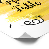 Poster Panneau de la table Cadeaux d'abeille aquarelle (Coin)