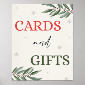 Poster Panneau de la Table Cartes Et Cadeaux D'Hiver (Devant)