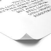 Poster Panneau de la table commémorative du Mariage de ca (Coin)