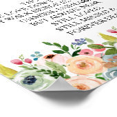 Poster Panneau de la table commémorative Mariage en mémoi (Coin)