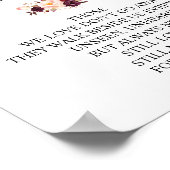 Poster Panneau de la table commémorative Mariage en mémoi (Coin)