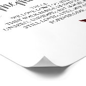 Poster Panneau de la table commémorative Mariage en mémoi (Coin)
