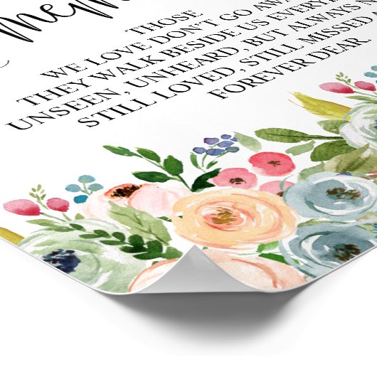 Poster Panneau de la table commémorative Mariage en mémoi (Coin)